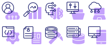 Большие данные набор иконок