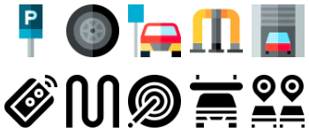 Parking icon pack