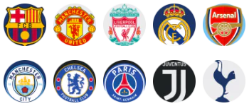 Футбольные щиты набор иконок