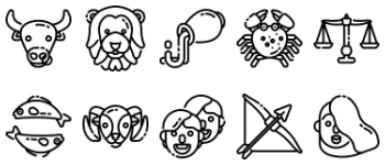 Zodiac signs icon pack