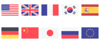 International flags jeu d'icônes