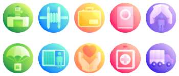 World Refugee Day icon pack