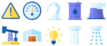 Industrial process icon pack