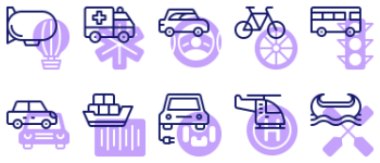 Transportation gói biểu tượng