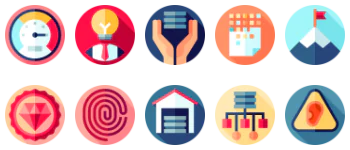 Big Data and Web Analytics Icon-Paket