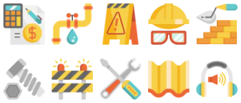 Construction icon pack