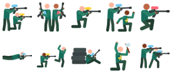 Paintball pictograms