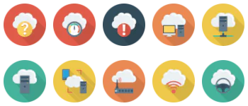 Cloud Computing jeu d'icônes