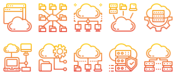 Облачные технологии набор иконок