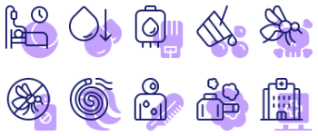 Malaria jeu d'icônes