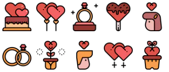 Love & Romance Icon-Paket