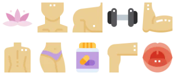 Body and Fitness gói biểu tượng