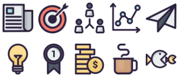 Business icons set gói biểu tượng