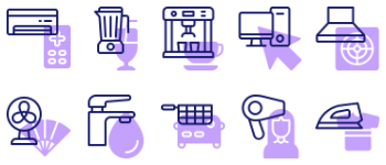 Household Appliances jeu d'icônes