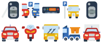 Car parts & vehicles icon pack