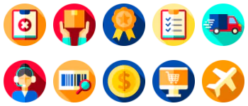 Логистика набор иконок