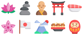 Japan pakiet ikon