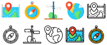 Navigation and Maps icon pack