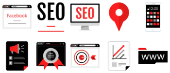 Интернет SEO-маркетинг набор иконок