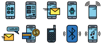 Mobile and Telephone pacote de ícones