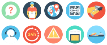Global Logistics Icon-Paket