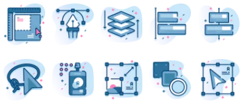 Графический дизайн набор иконок