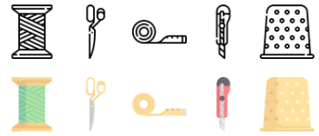 Needlework icon pack