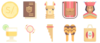 Peru jeu d'icônes