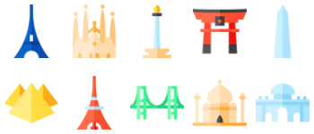 Monuments icon pack