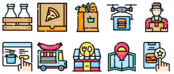 Food Delivery icon pack