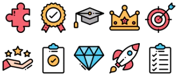 Успех набор иконок