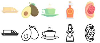 Breakfast icon pack