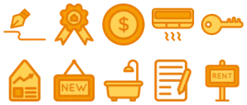 Real Estate color gói biểu tượng