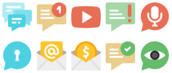 Social and Communication набор иконок