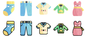 Clothes jeu d'icônes
