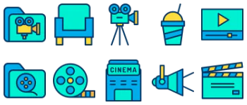 Cinema pacote de ícones