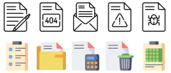 Document and files icon pack