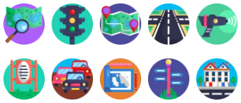 Map and Navigation Icon-Paket