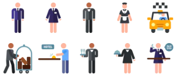 Hotel Service paquete de iconos