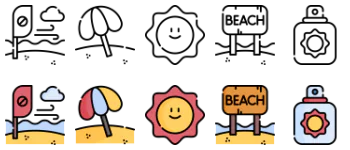 Beach pakiet ikon