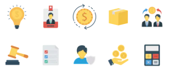 Finance jeu d'icônes