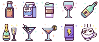 Beverages icon pack