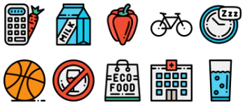Healthy life Icon-Paket