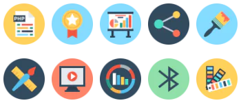 Web Design and Development gói biểu tượng