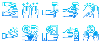 Мытье рук набор иконок