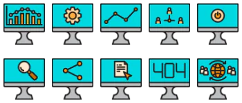 Computer display icon pack