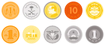 Asia Coins jeu d'icônes