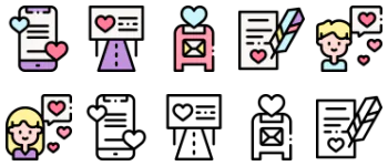 Love Messages icon pack