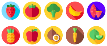 Fruits and Vegetables アイコンパック