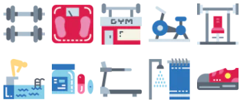 Fitness Gym icon pack